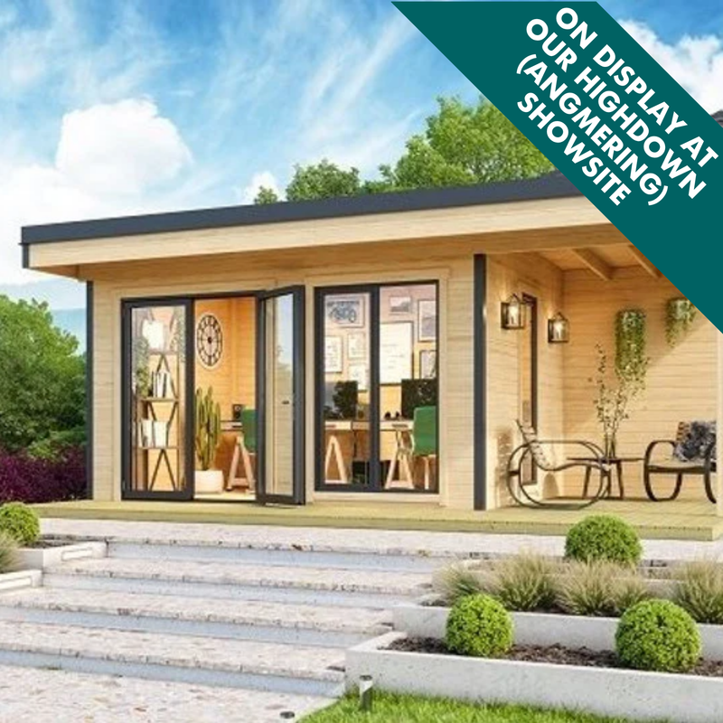Domeo 7 Log Cabin - Wooden Garden Room - Timber Summerhouse - Garden Cabin