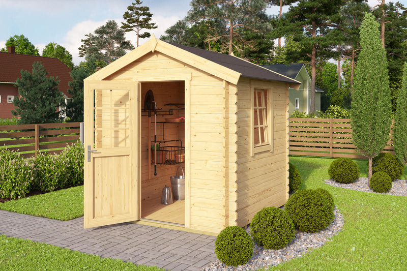 Wels 1 Log Cabin 2m x 2m (28mm) | Small Garden Building UK