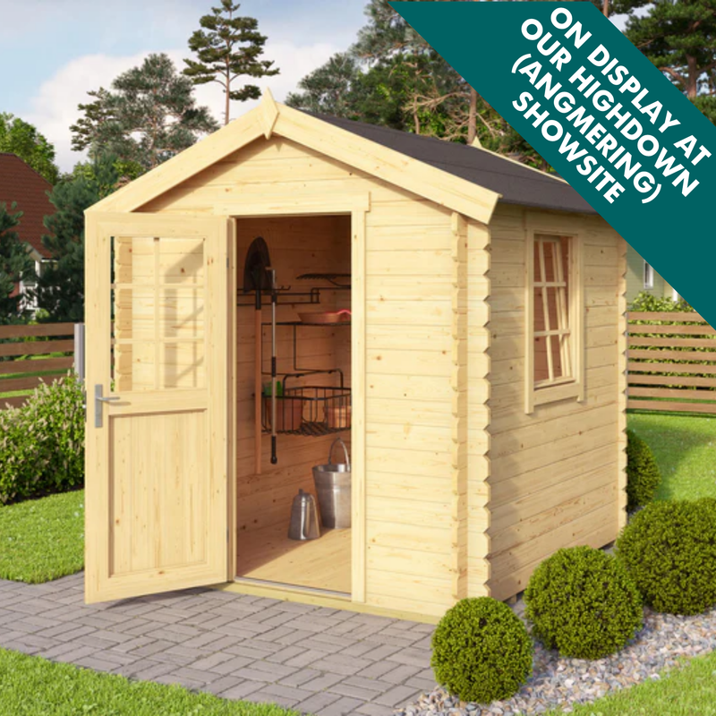 Wels 1 Log Cabin 2m x 2m (28mm) | Small Garden Building UK