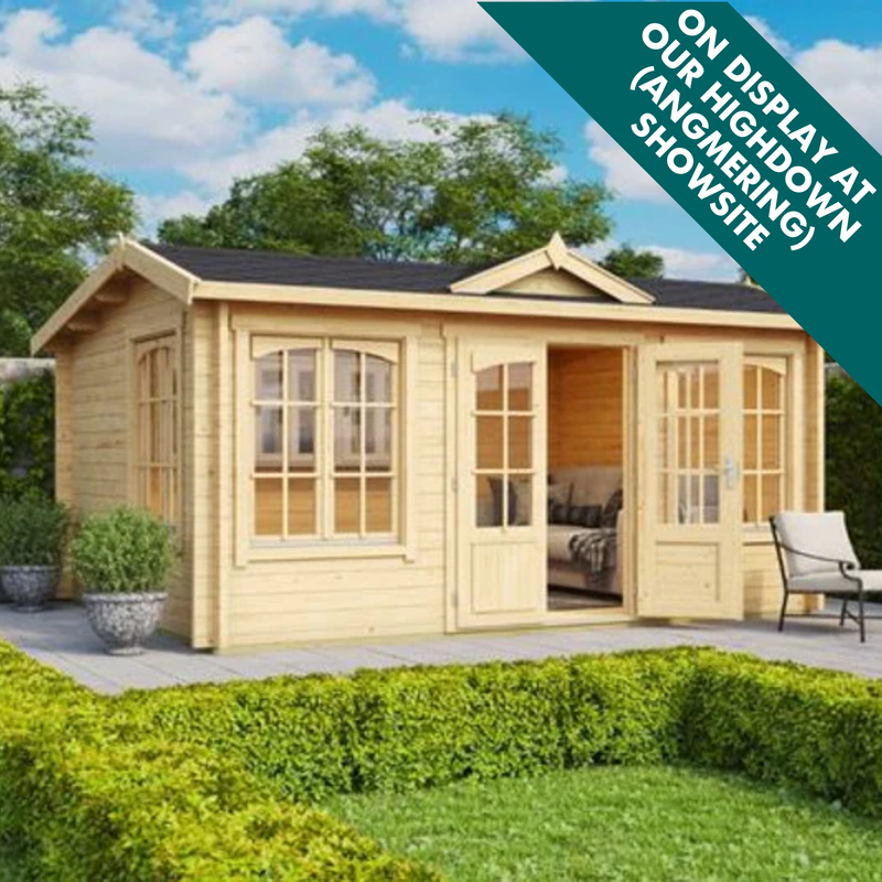 Windsor Log Cabin - Wooden Garden Room - Timber Summerhouse - Garden Cabin