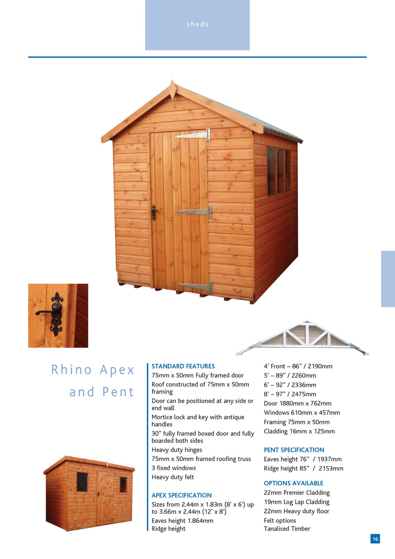 Rhino Pent Shed product image
