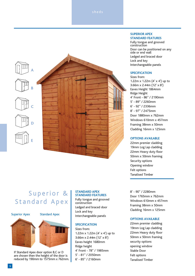 Standard Apex Shed