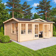 Balmoral 44 Log Cabin – 5.3m × 3.8m – Ashdown Garden Buildings