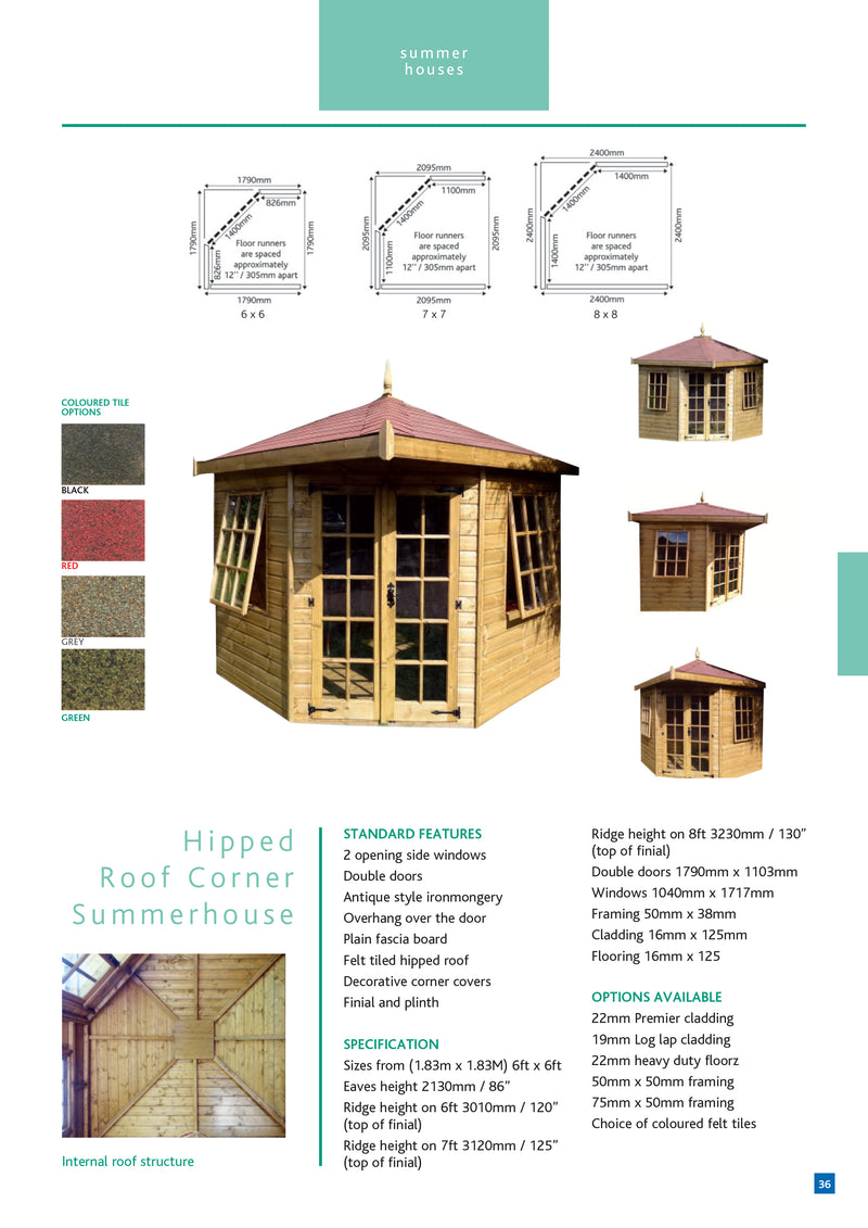 Hipped Roof Corner Summerhouse