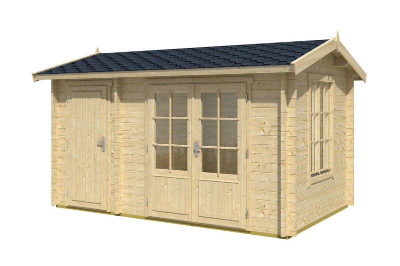 Wrexham 1 Log Cabin 13ft x 8ft (44mm) | Garden Room with Storage