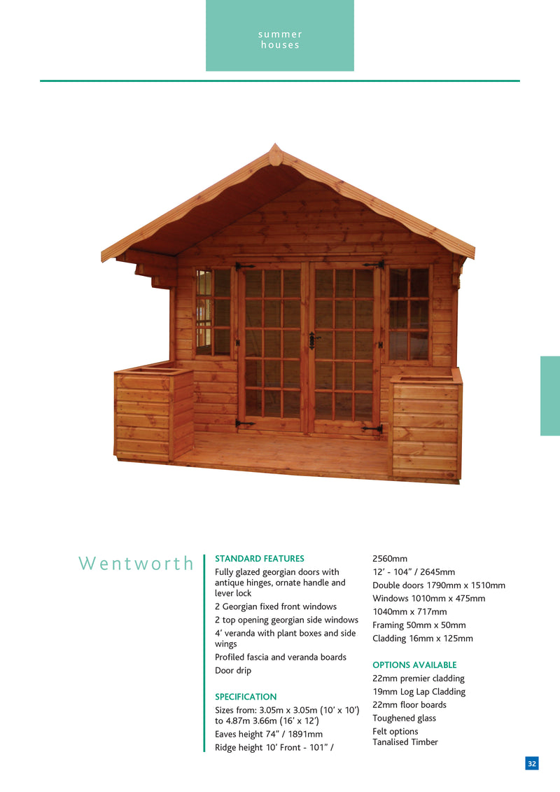 Wentworth With Veranda Summerhouse