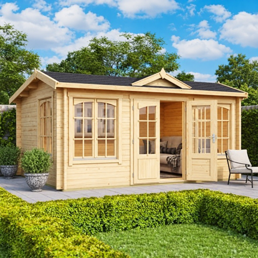 Windsor 44 Log Cabin – 4m × 3m – Ashdown Garden Buildings