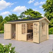 Wrexham 1 44 Log Cabin – 3.9m × 2.4m – Ashdown Garden Buildings