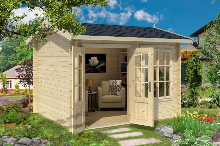 Alex Log Cabin - Wooden Garden Room - Timber Summerhouse - Garden Cabin - Ashdown Garden Buildings