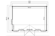 The Clock House - 5.3M x 3.8M - 44MM LOG CABIN