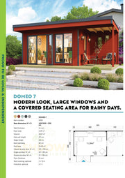 Domeo 7 Log Cabin - Wooden Garden Room - Timber Summerhouse - Garden Cabin