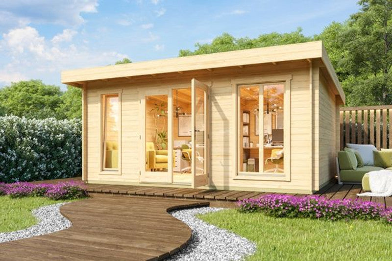 Dorset 1 Log Cabin - Wooden Garden Room - Timber Summerhouse - Garden Cabin