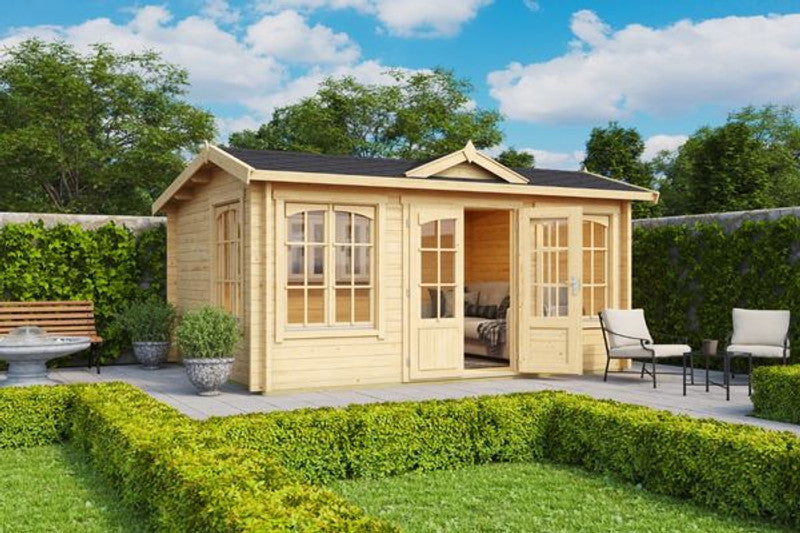 Windsor Log Cabin - Wooden Garden Room - Timber Summerhouse - Garden Cabin